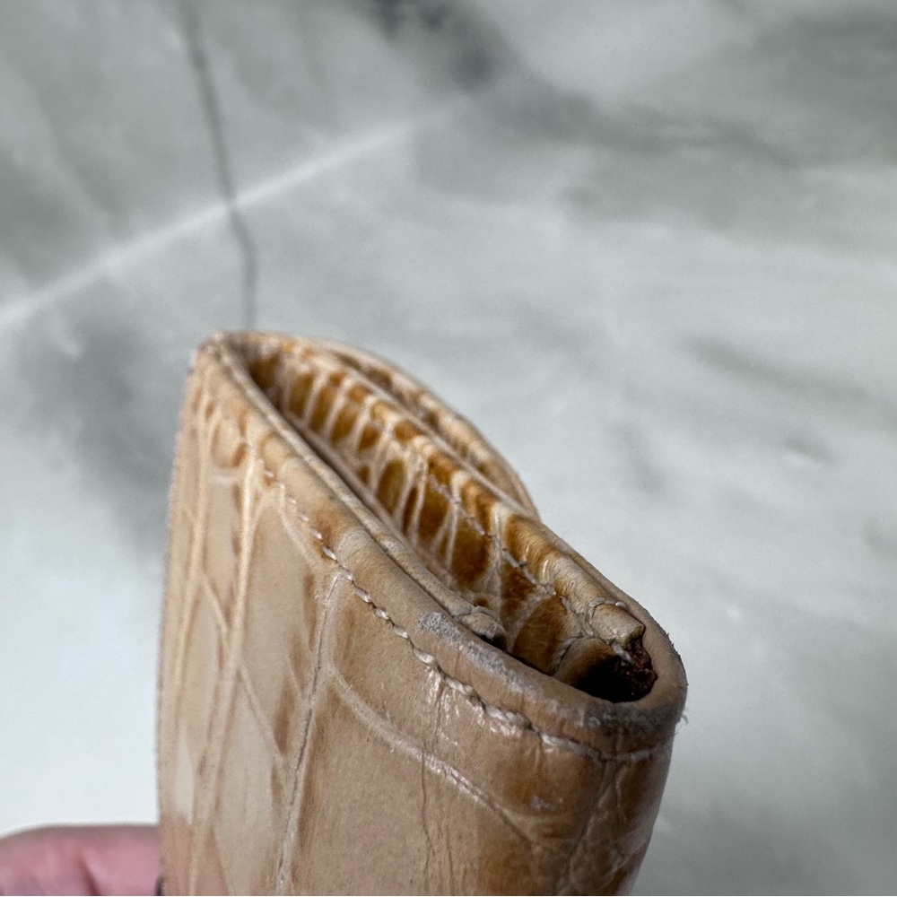 B. Makowski tan Leather Croc Embossed Long Wallet - Picture 8 of 9
